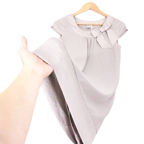 *H&M Grey Straight Cap Sleeve Dress - Picture 6 of 7